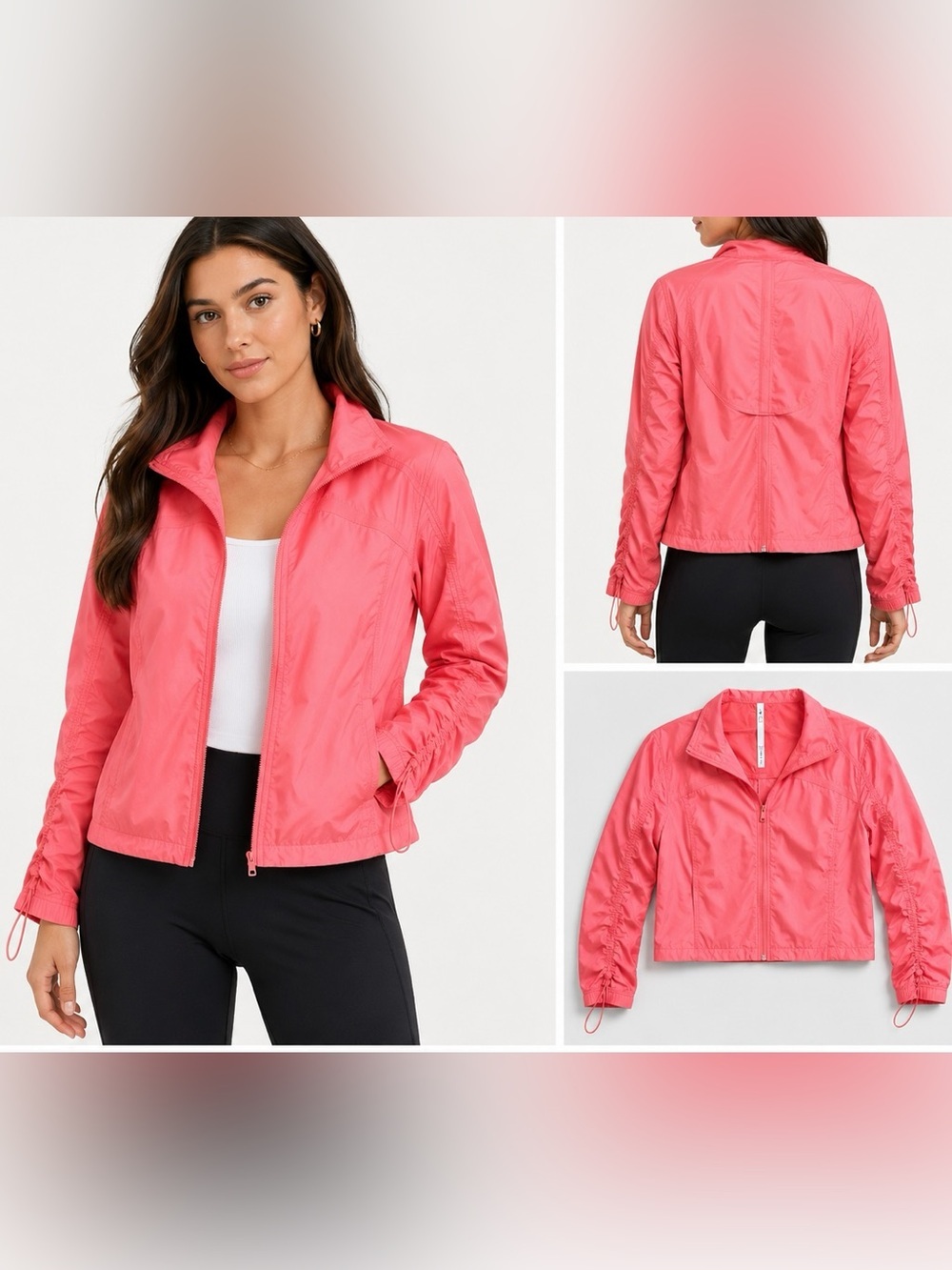 Lululemon Lightweight Cropped Track Jacket
Raspberry Cream Size 8 NWOT - Picture 4 of 15